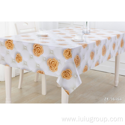 Senior Shiny Embossed Beautiful Decoration PVC Tablecloth